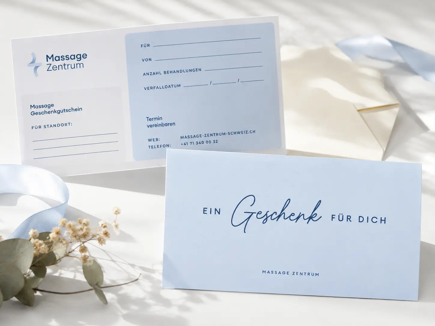 Massage-Gutschein zum Einlösen im Massage Zentrum Thun